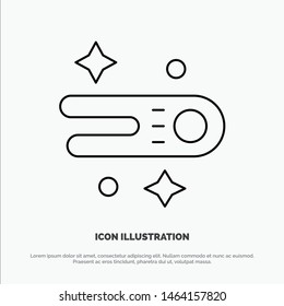 Astronomy, Comet, Space Line Icon Vector. Vector Icon Template background