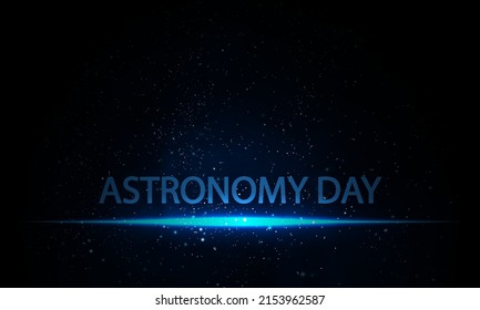 Astronomy Day night starry sky, vector art illustration.