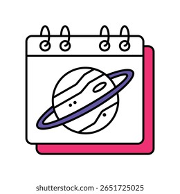 Astronomy Day Vector Filled outline illustration style icon. EPS 10 file
