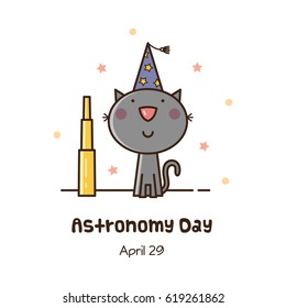 Astronomy Day. Vector illustration.