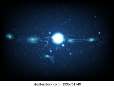 Astronomy, digital graphic technology cyberspace abstract background vector illustration