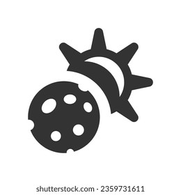Astronomy eclipse Icon, Vector Graphics
