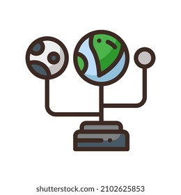 astronomy filled line style icon. vector illustration for graphic design, website, app. EPS 10