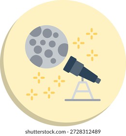 Astronomy Flat Circle Style Icon