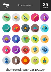 Astronomy Flat Icons