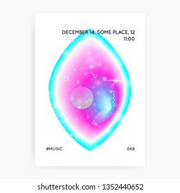 Astronomy flyer. 3d magic dreamer unicorn sparkles. Holographic gradients. Modern, Solar science banner with planet, sun, deep fluid light. Astronomy flyer with galaxy shapes and star dust.