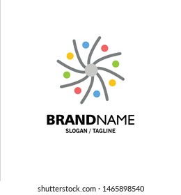 Astronomy, Galaxy, Planet, Space, Universe Business Logo Template. Flat Color. Vector Icon Template background