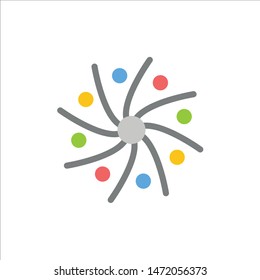 Astronomy, Galaxy, Planet, Space, Universe  Flat Color Icon. Vector icon banner Template