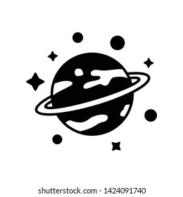 Astronomy galaxy space vector glyph icon illustration