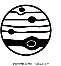 Astronomy Glyph Vector Icon easily modified

