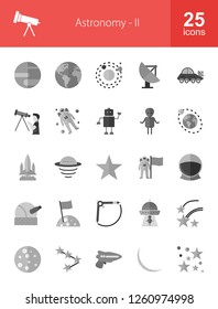 Astronomy Grey Icons