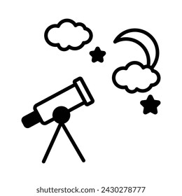 Astronomy Icon Design in Five style with Editable Stroke. Line, Solid, Flat Line, Duo Tone Color, and Color Gradient Line. Suitable for Web Page, Mobile App, UI, UX and GUI design.