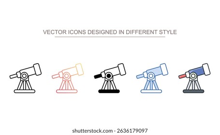 Design de ícone de astronomia com fundo branco ilustração stock