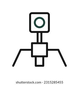 Astronomy icon duocolor green black colour universe vector element and symbol perfect.