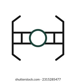 Astronomy icon duocolor green black colour universe vector element and symbol perfect.