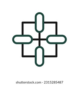 Astronomy icon duocolor green black colour universe vector element and symbol perfect.
