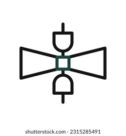 Astronomy icon duocolor green black colour universe vector element and symbol perfect.