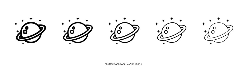 Ícone de astronomia preenchido conceito de sinal plano para web design.