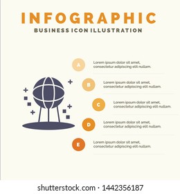 Astronomy Icon Infographics 5 Steps Presentation Background