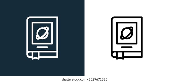 ícone do astronomy isolado em cores brancas e pretas. astronomy outline linear vetor ícone da coleção do astronomy para aplicativos móveis, web e ui.