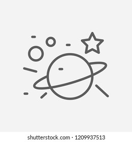 Astronomy icon line symbol. Isolated vector illustration of  icon sign concept for your web site mobile app logo UI design.