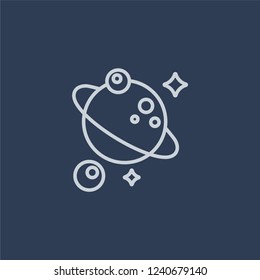 Astronomy icon. Astronomy linear design concept from Astronomy collection. Simple element vector illustration on dark blue background.