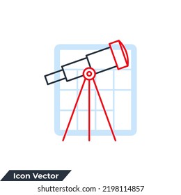 Logo der Astronomie, Vektorgrafik. Symbol-Vorlage für Teleskop für Grafik- und Webdesign-Sammlung