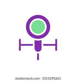 Astronomy icon solid purple green colour universe vector element and symbol perfect.