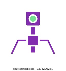Astronomy icon solid purple green colour universe vector element and symbol perfect.