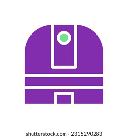 Icono de astronomía color verde púrpura sólido elemento vector y símbolo perfecto.