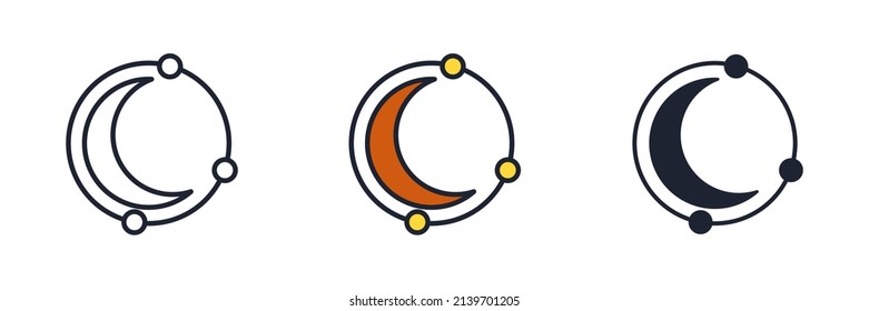 astronomy icon symbol template for graphic and web design collection logo vector illustration