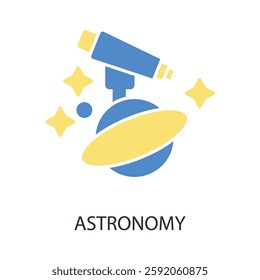 astronomy icon. vector.Editable stroke.linear style sign for use web design,logo.Symbol illustration.