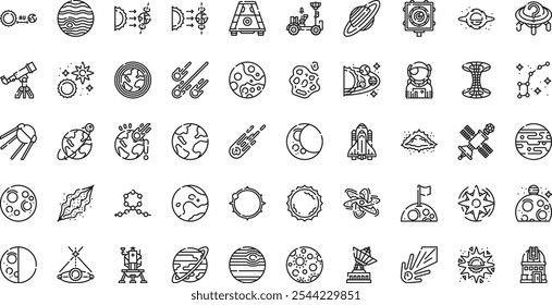 Astronomy icons High-Quality Vector Icons Collection with Editable Stroke. Ideal for Professional and Creative Projects.