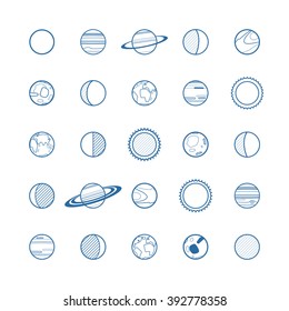 Astronomy Icons Set