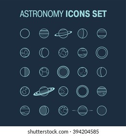 Astronomy Icons Set