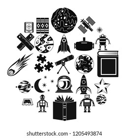Astronomy icons set. Simple set of 25 astronomy vector icons for web isolated on white background