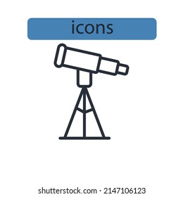 Astronomy icons  symbol vector elements for infographic web