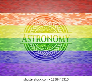 Astronomy lgbt colors emblem 