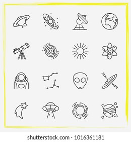 Astronomy Line Icon Set Astronomy, Planet And Science