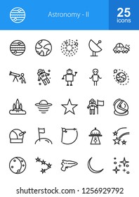 Astronomy Line Icons