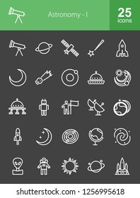 Astronomy Line Icons