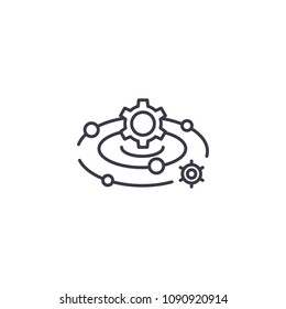 Astronomy linear icon concept. Astronomy line vector sign, symbol, illustration.