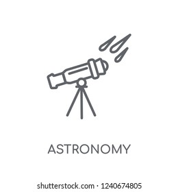 Astronomy linear icon. Modern outline Astronomy logo concept on white background from ASTRONOMY collection. Suitable for use on web apps, mobile apps and print media.