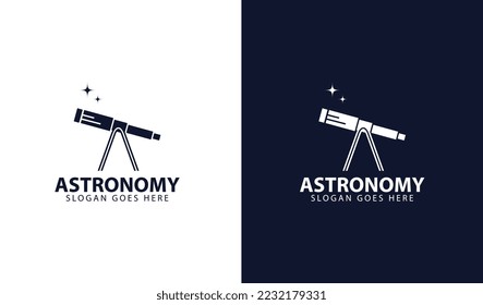 diseño sencillo de la plantilla del logotipo de astronomía