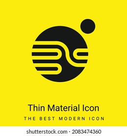 Astronomy minimal bright yellow material icon