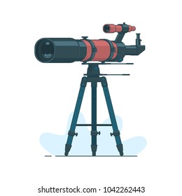 Astronomy mirror telescope. Discovery concept.Telescope on support to observe stars.