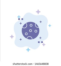 Astronomy, Moon, Space Blue Icon on Abstract Cloud Background. Vector Icon Template background