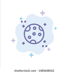 Astronomy, Moon, Space Blue Icon on Abstract Cloud Background