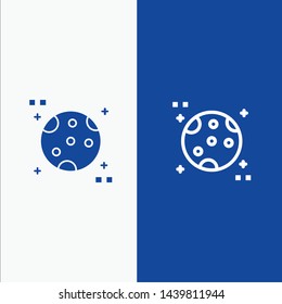 Astronomy, Moon, Space Line and Glyph Solid icon Blue banner Line and Glyph Solid icon Blue banner