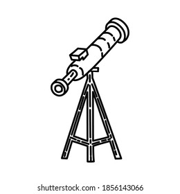 Astronomy Outline Hand Drawn Icon Set Vector.